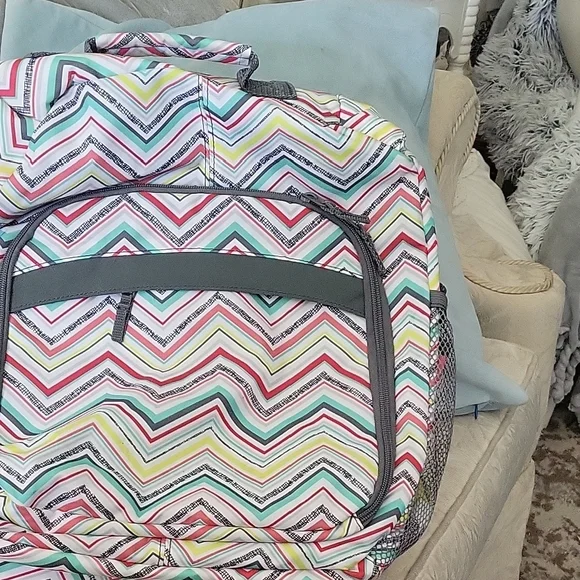 Thirty One Chevron Pattern Backpack thirty-one | Accessories | Thirtyone Purple Chevron Backpack  main image 3